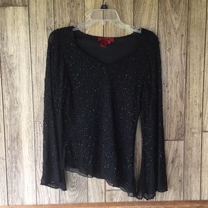 Special occasion beaded fancy blouse small